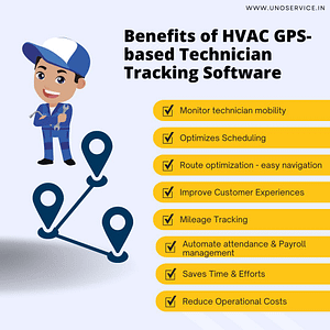 10 Benefits of GPS-based HVAC technician tracking app