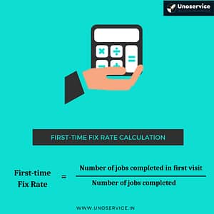 First-time fix rate calculation of solar technicians